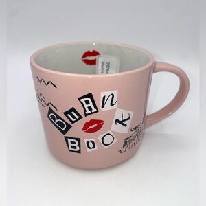 Mean Girls “She doesn’t even go here” Burn Book Pink Mug 15 oz Zak Designs